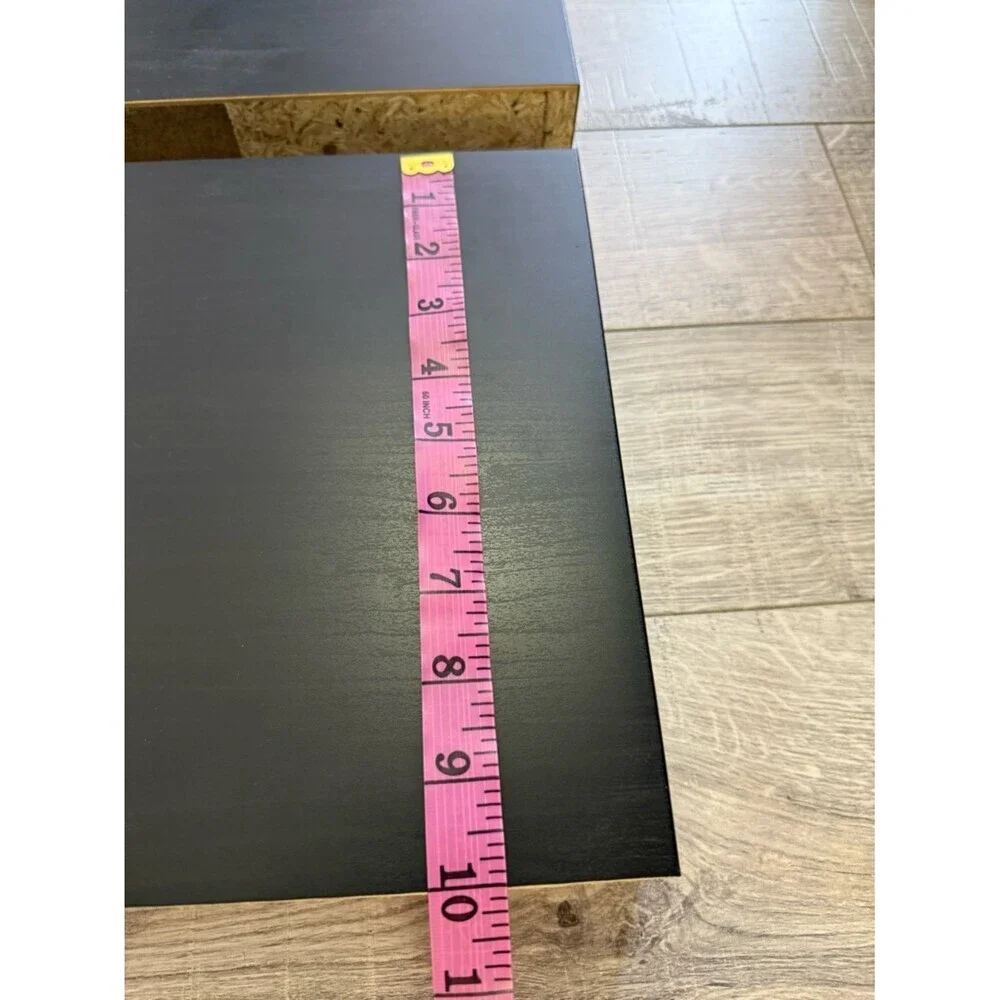 IKEA 2 Black Wall Shelves floating shelf - Pair of Long Boards storage shelfs